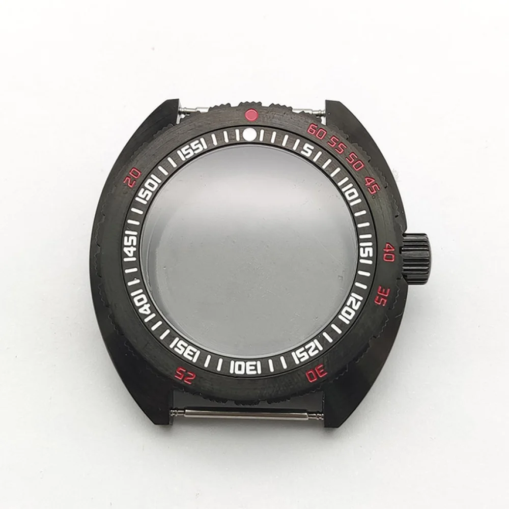 

42mm Stainless Steel Watch Case Sapphire Glass Double Letter NH35 Case for NH35/NH36 Movement Fit 28.5mm Dial Watch Accessories