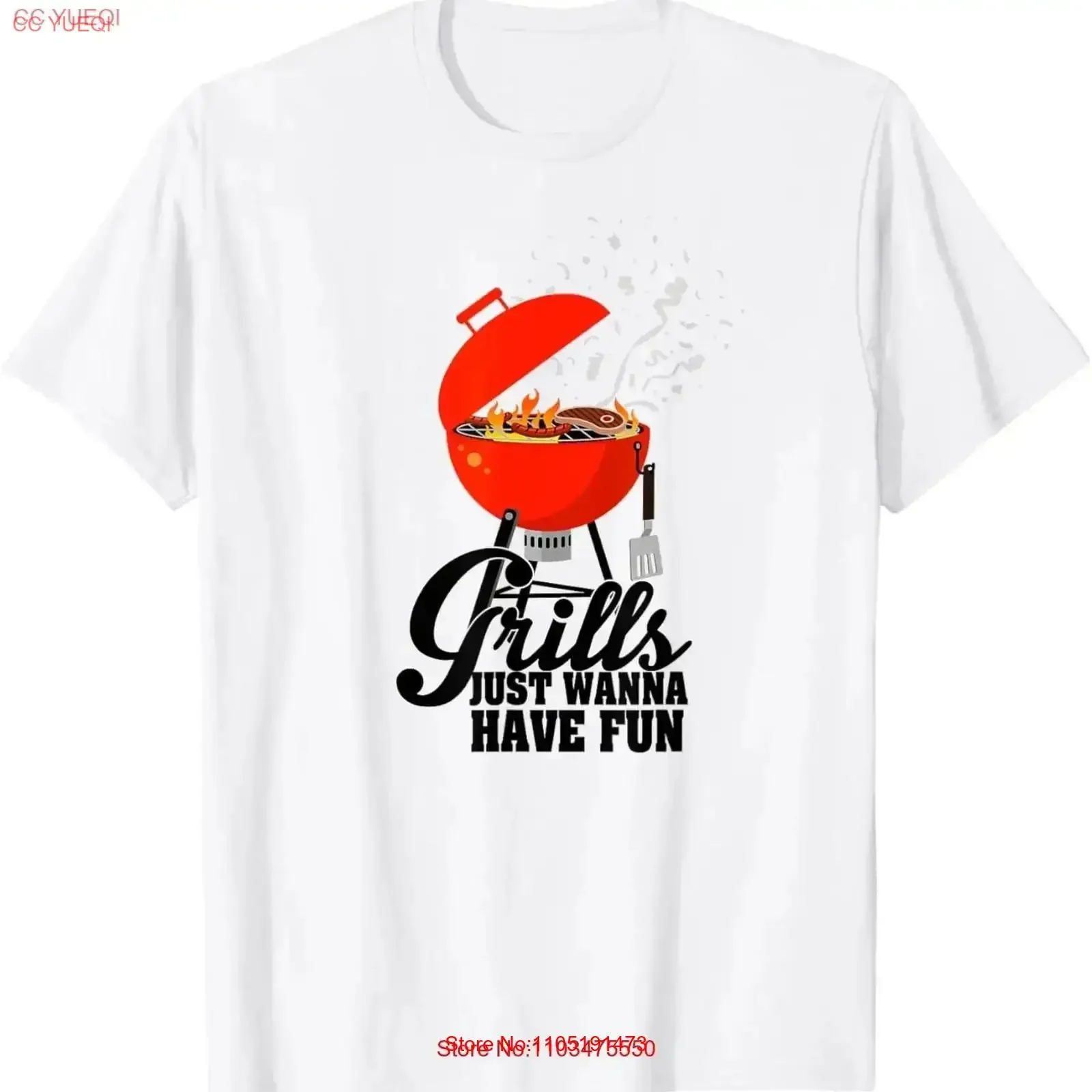تي شيرت Grills Just Wanna Have Fun تي شيرت عتيق مغسول مريح قليلاً أوم ممتد كاجوال قابل للتنفس ملابس الشارع الشهير