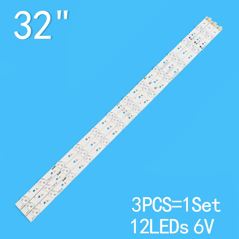 

1SET=3PCS 12LEDs 6V 624mm Suitable for Toshiba 32-inch LCD TV backlight strip C102Y28WCA003521B13 A HX-S(I) 94V-0