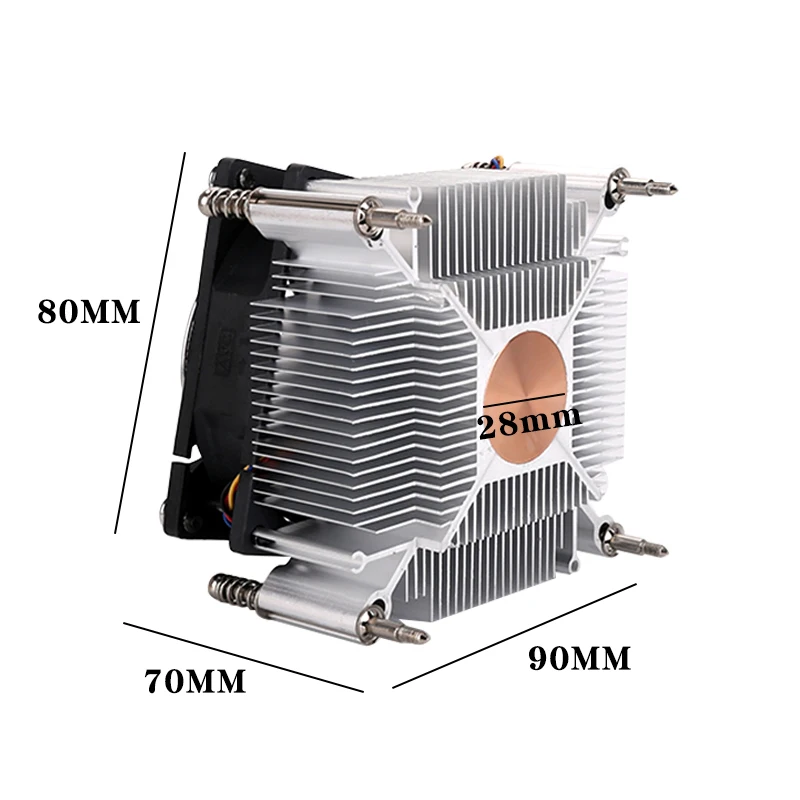 CPU Air Cooler Copper Core 4PIN PWM PC Processors Silent Efficient Cooling Fan for Intel Lga 2011 2011-3 X99 X79 E5 Ventilador