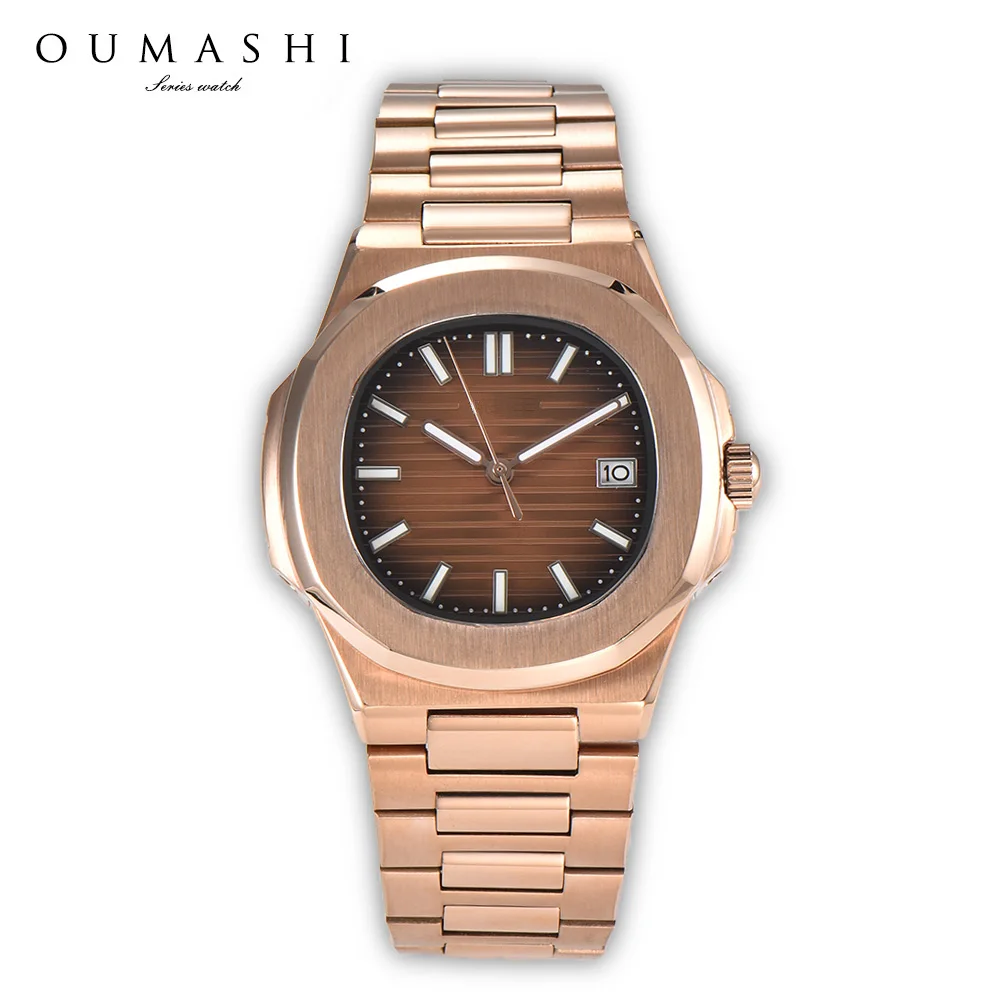Men's Rose Gold High-Precision Automatic Mechanical Watch