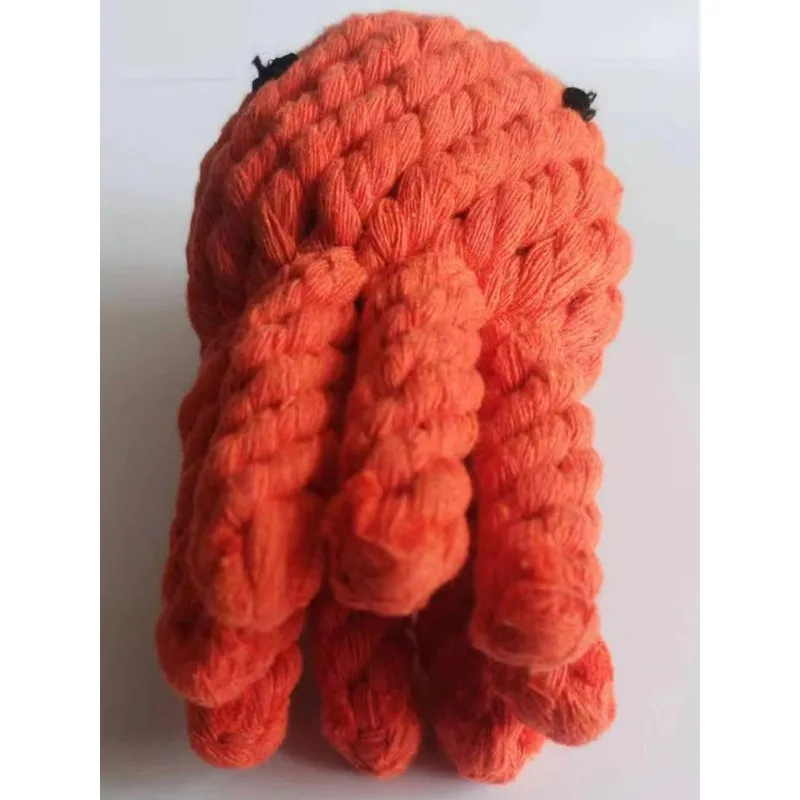 Per piccolo giocattolo per la pulizia molare resistente ai morsi di grandi dimensioni 13 cm Giocattoli da masticare per cani Corda di cotone fatta a mano Polpo Animale