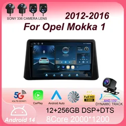 Opel Mokka 1 2012 - 2016 용 자동차 라디오 멀티미디어 비디오 플레이어, 안드로이드 14, 내비게이션 스테레오 GPS, 2din, 2din