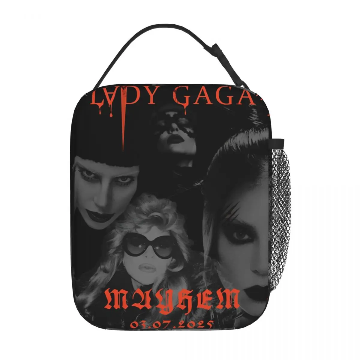 Mayhem Album Lady Gaga Insulated Lunch Bag Thermal Bag  Meal Container Music Portable Tote Lunch Box Food Storage Bags