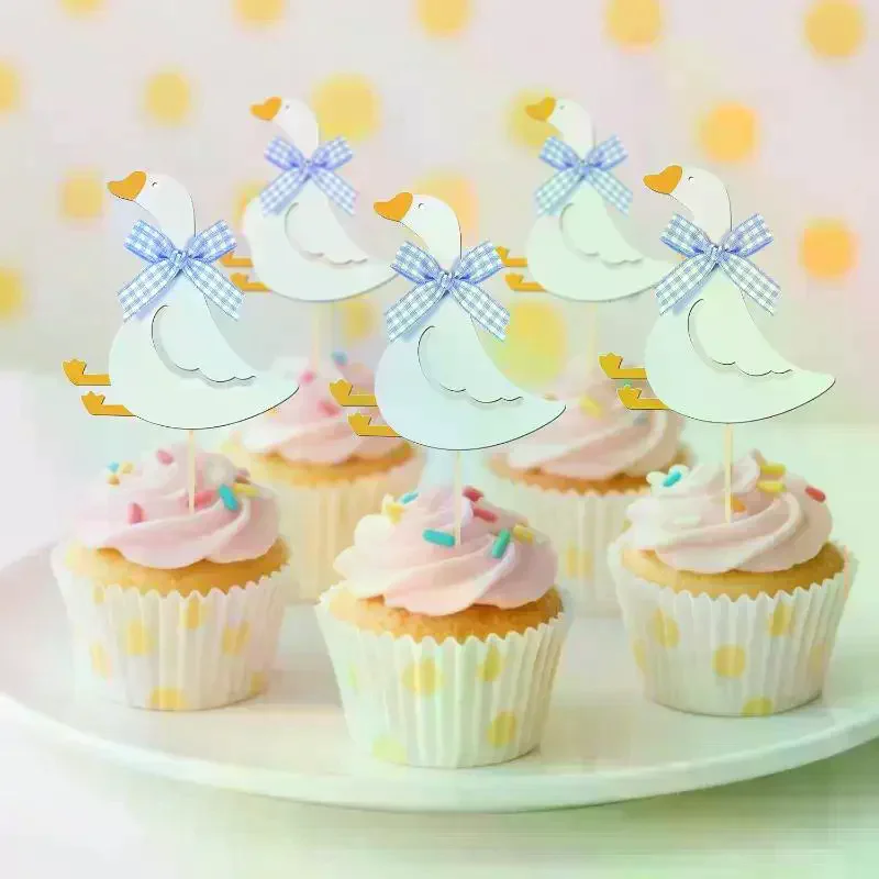 Silly Goose Cake Birthday Cakeate Insert Card Birthday Cakeateating Cupcake Toppers Kids Birthday 12pcs