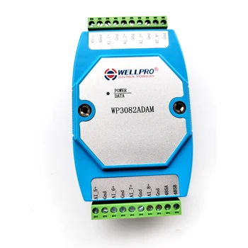 WP3082ADAM 8AI 0-20MA or 4-20MA analog input module DIN rail RS485 MODBUS RTU communication WELLPRO