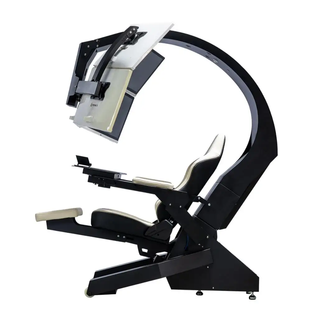IW320 Hot Selling Zero Gravity Recline PC Chair With Massage Function As Altwork Support Upto 5 Monitors Ease Comfy Cockpit view 2