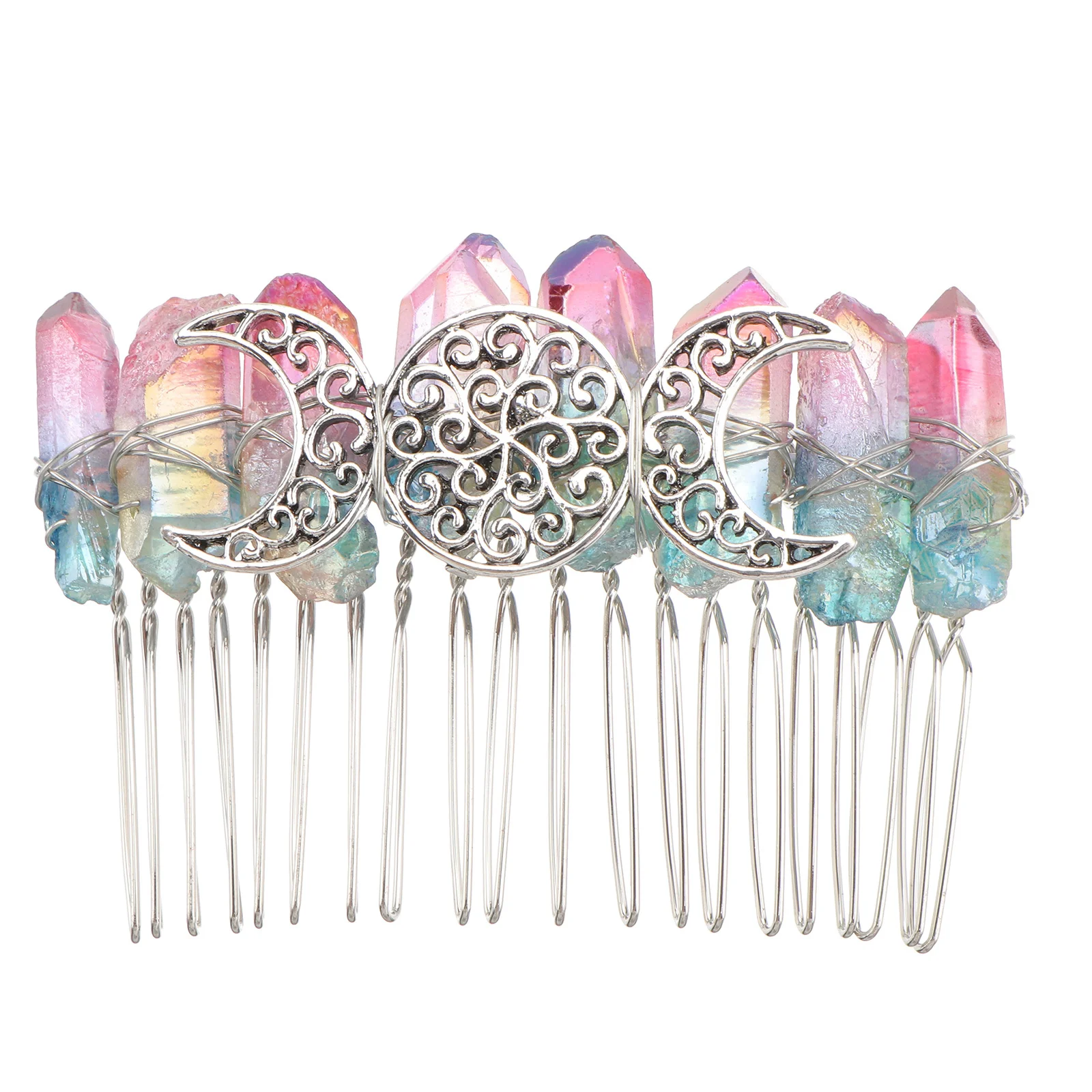 

Crystal H Hair Comb Hair Accessory 20 Tooth Durable Comfort Women Decor Accessory Beautiful Color Bride Wedding