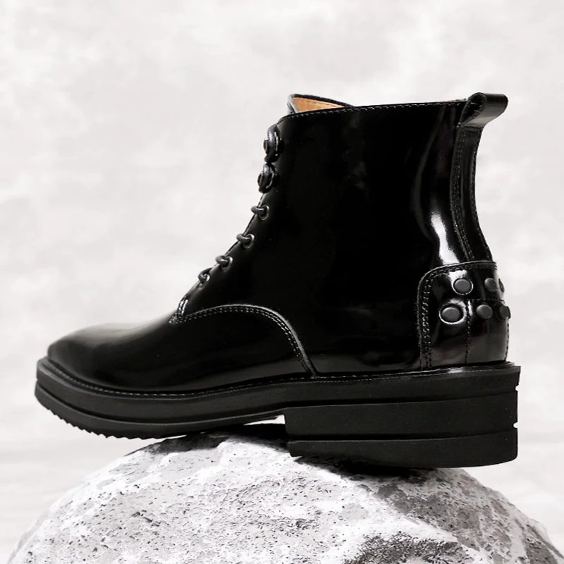 ارتفاع غير مرئي زيادة الأحذية أحذية للرجال 10 سنتيمتر البريطانية الغربية ملابس العمل الأحذية جلد طبيعي الرجعية الأعمال حذاء كاجوال #5