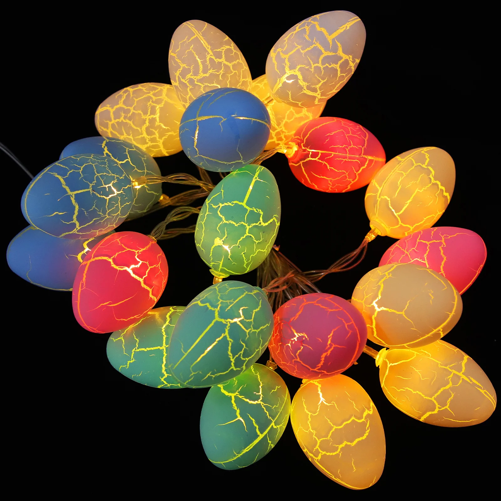 

Easter LED Cracked Grain Egg Light String Home Decoration Creative Festival Party Backdrop Egg String Light Easter Decoration
