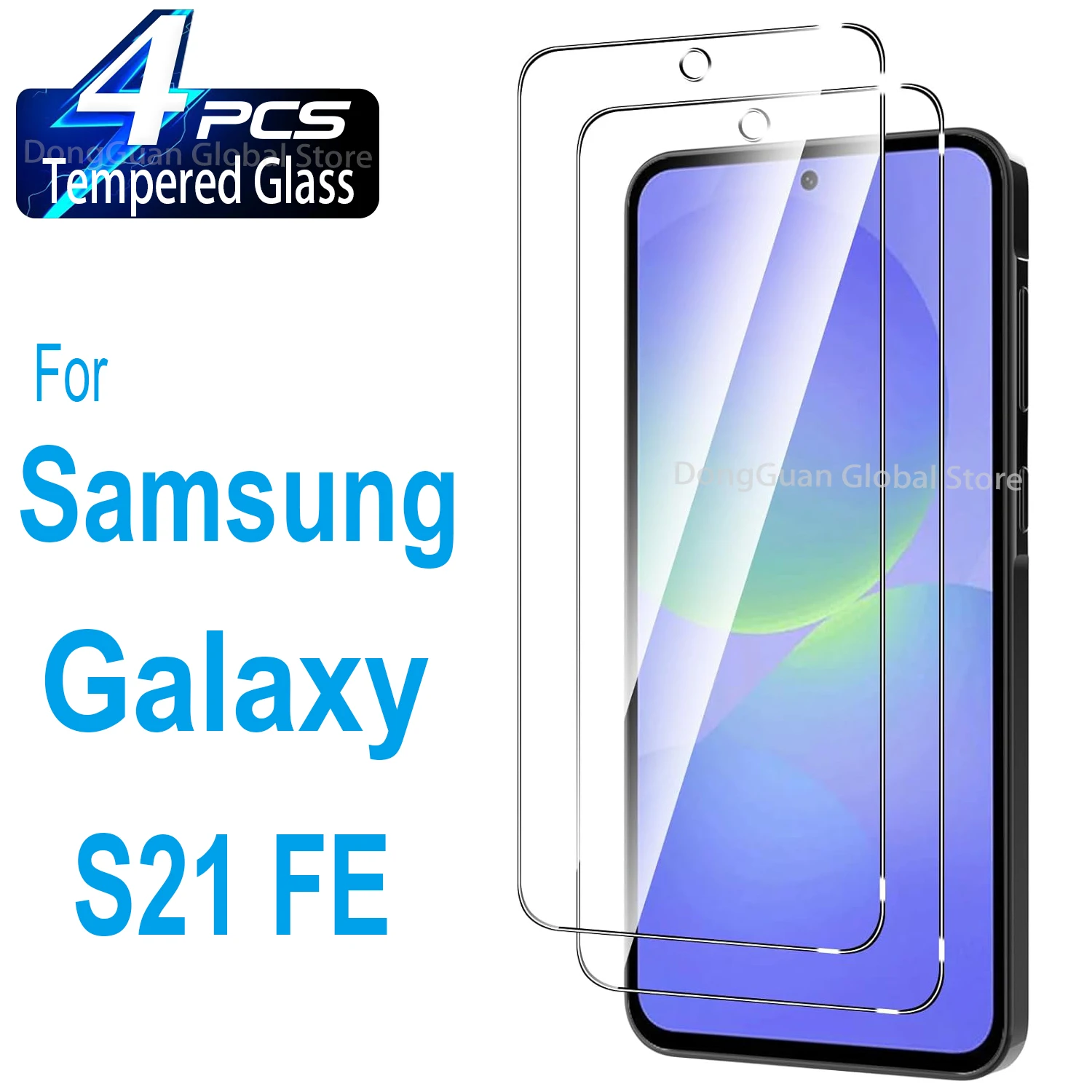 1/2/3/4 Stück für Samsung Galaxy S21 FE HD gehärtetes Glas