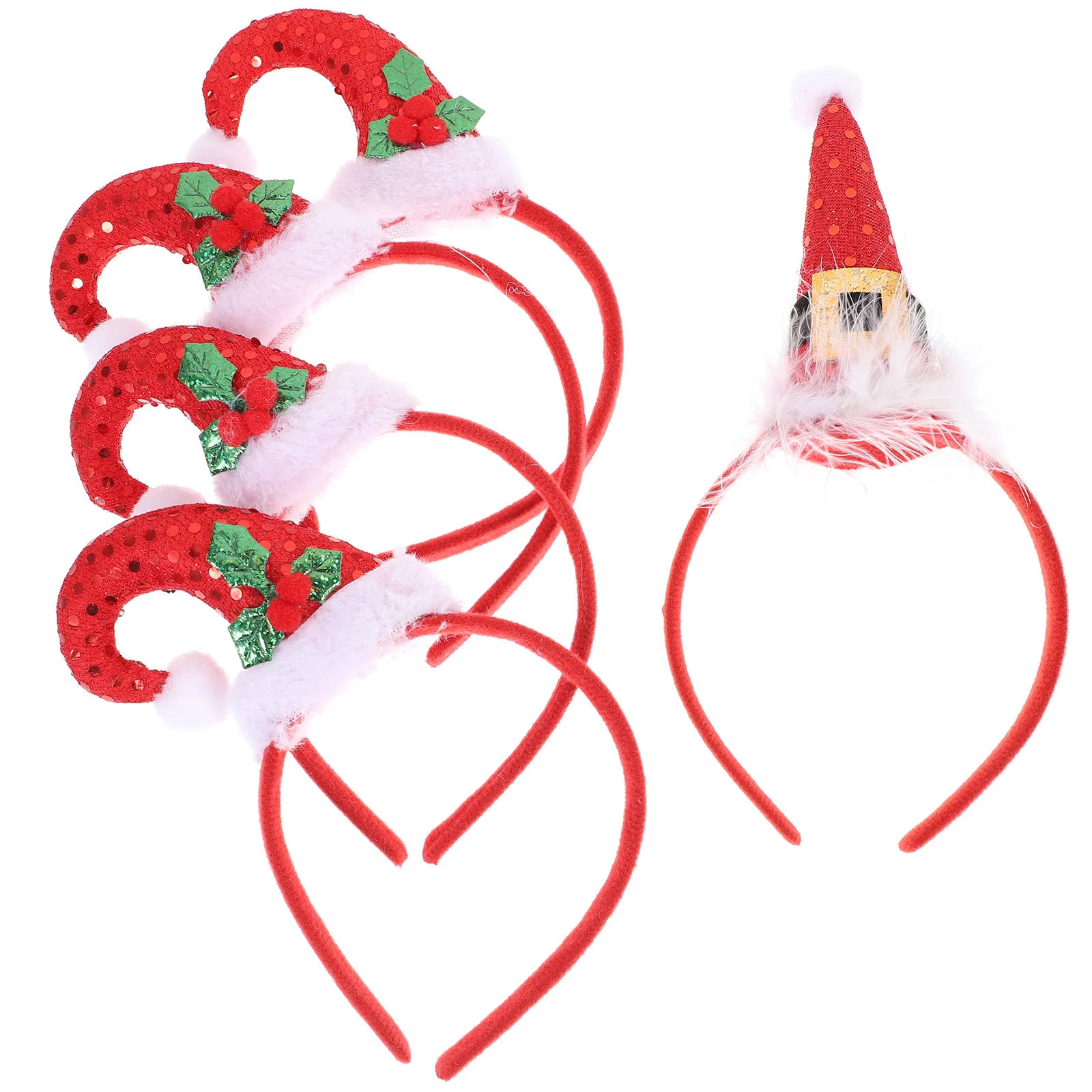 

5Pcs Pointed Hat Christmas Hair Accessories Holiday Hoops Xmas Mini Pupils Graceful School Reward Party