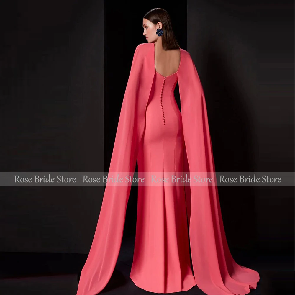 Elegant Wedding Guest Dress Women Satin Rhinestone Button Bespoke Occasion Gown Column O-Neck Elegant Luxury Evening Dress 2024