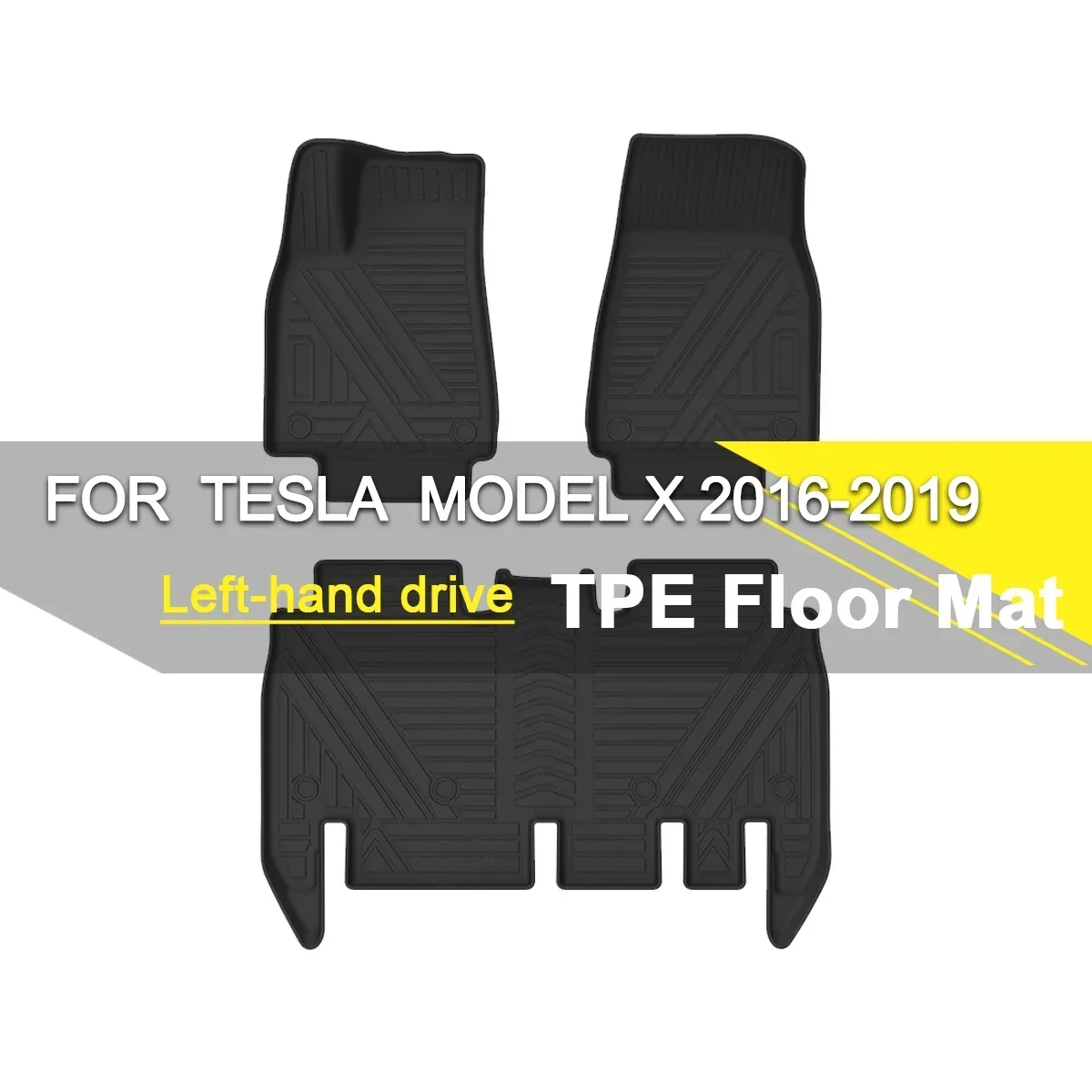 

Автомобильный напольный коврик из ТПЭ, резиновый, водонепроницаемый, нескользящий, полностью объемный, ремонт с левым рулем, автомобильные аксессуары для Tesla Model X 2016-2019