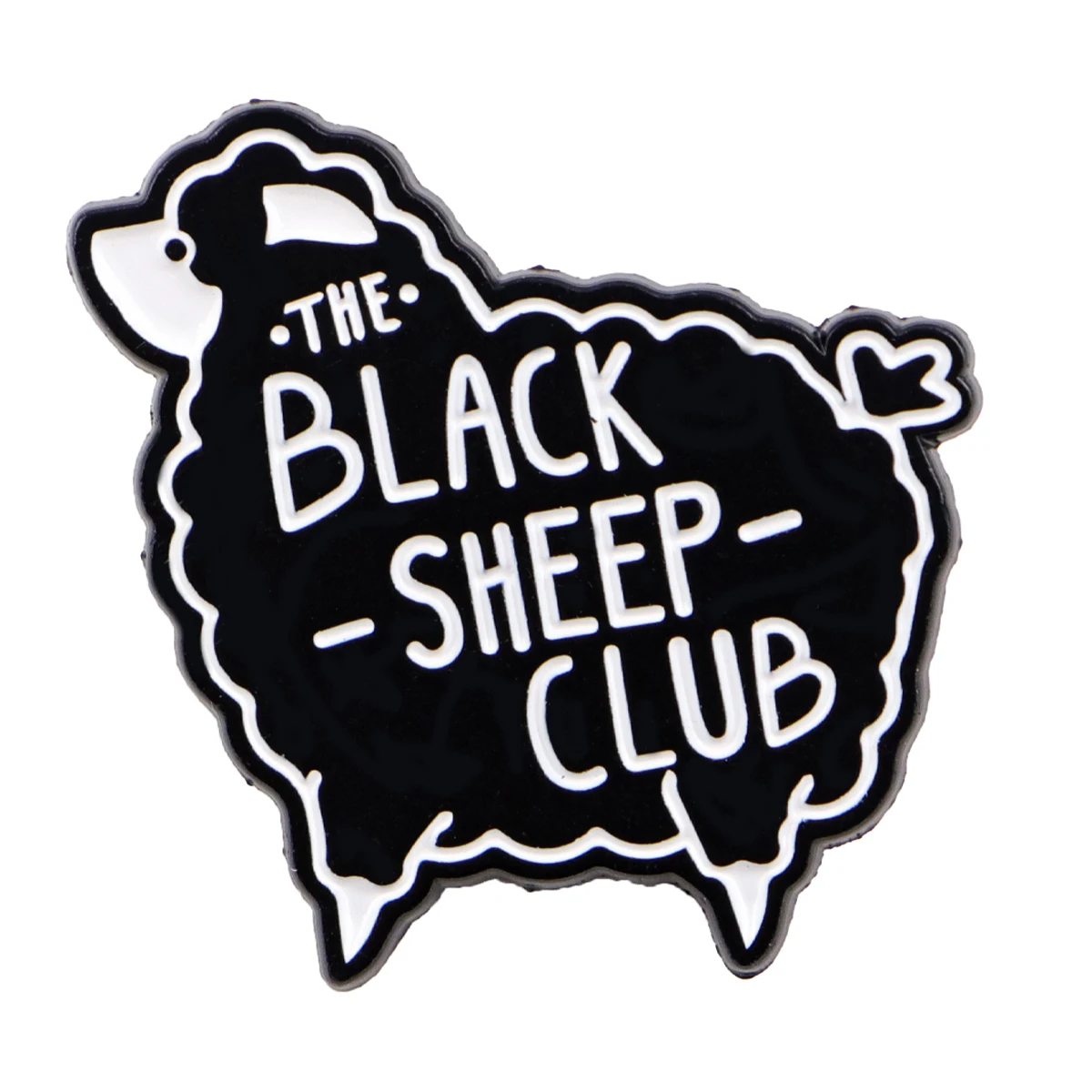Cartoon Black Sheep Enamel Pin Badges for Women Backpack Hat Lapel Cosplay Accessories Gifts Toys Brooches CLUB - view 6