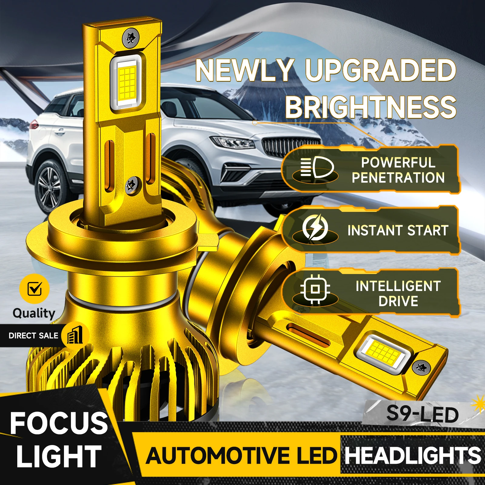 AIZLJH K5C Plus H7 Kit de faros LED Canbus 6000K 30 núcleos CSP H1 H4 H11 9005 9006 HB3 HB4 luz antiniebla 600000 LM 1300W