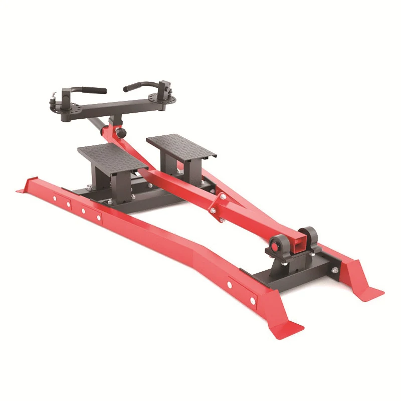 

T-Shaped Rowing Machine Trainer Stands in A Hard Pull Back and Tilts, T-Bar Rowing machine BS-5720D