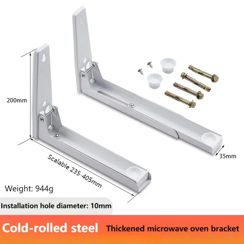 1 Set faltbare Edelstahl Mikrowelle Rack Küche Wand montiert ausziehbare Mikrowelle Lagerregal Ofen Rack Halterung