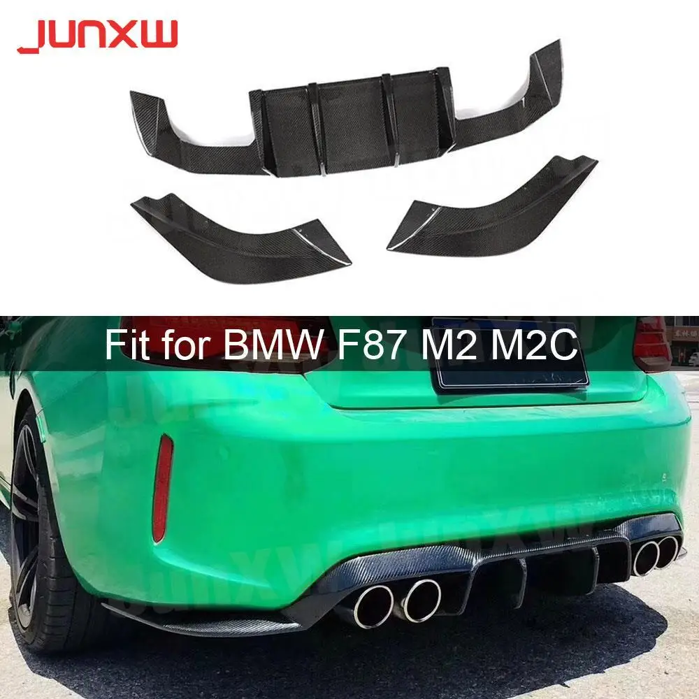 

Carbon Fiber Diffuser Lip for BMW 2 Series F87 M2 M2C Competition 2016 - 2018 Car Rear Bumper Spoiler Splitters