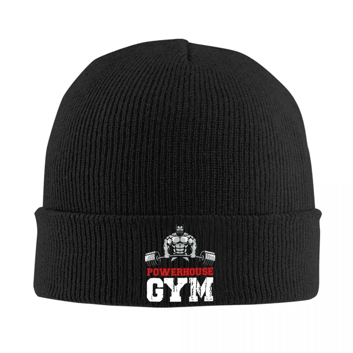 Powerhouse Gym Bodybuilding Knitted Caps for Women Men Beanies Winter Hats Acrylic Fitness Muscle Warm Melon Cap