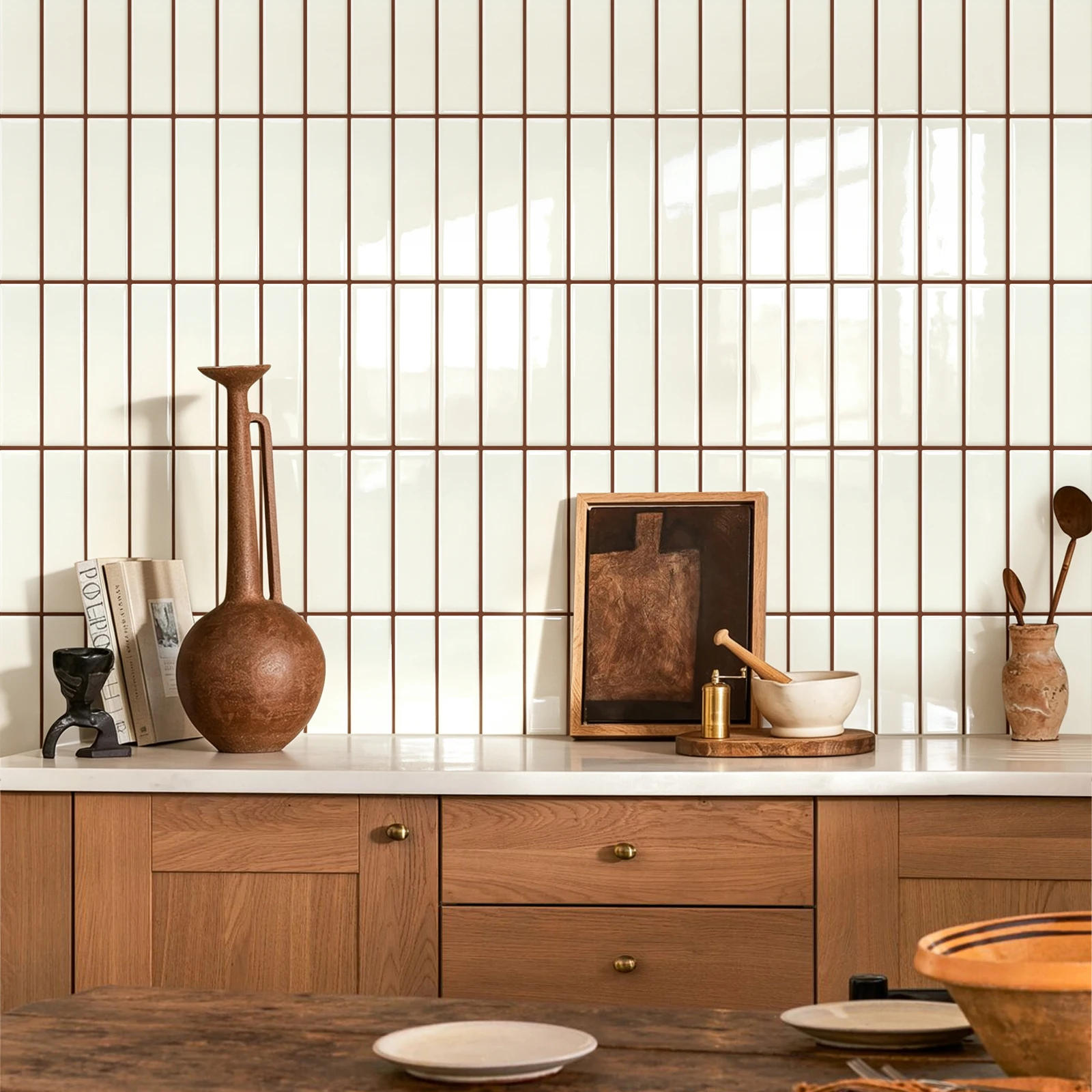 5/10pcs Peel and Stick Tile Sticker Waterproof 3D Subway Wall Tiles Easy To Clean And Removed Wallpaper DIY For Kitchen Bathroom