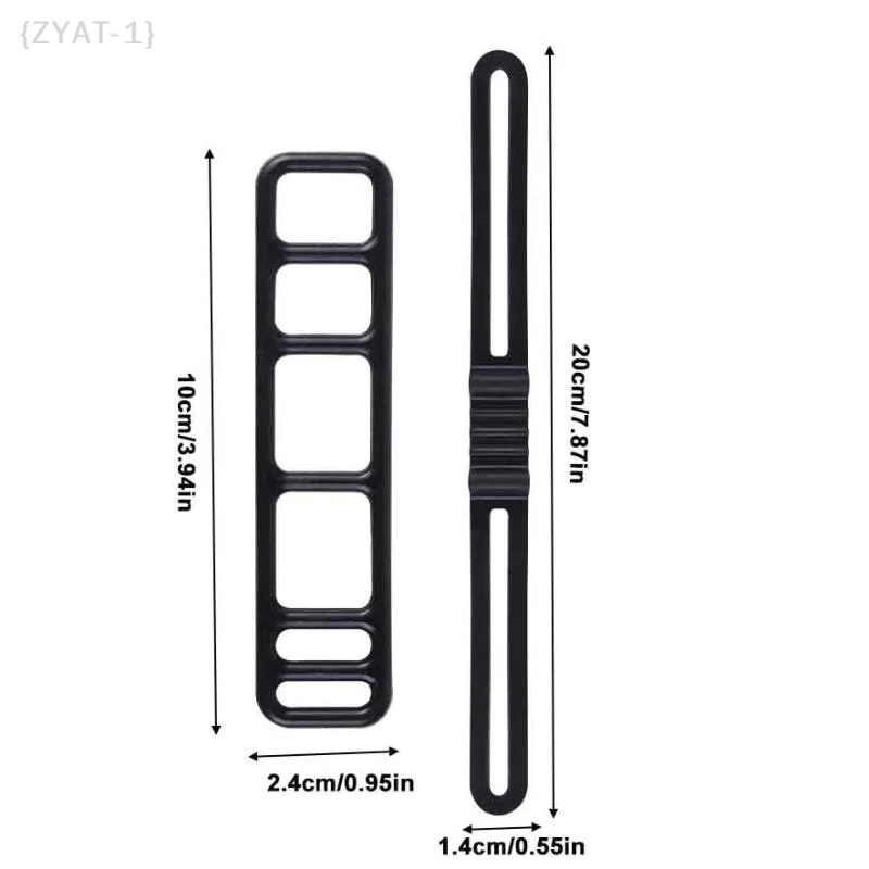 [O] 10 Pcs Universal Bike Silicone Mount Bands - Bicycle Headlight Taillight Fixing Straps Flexible Bike Accessories