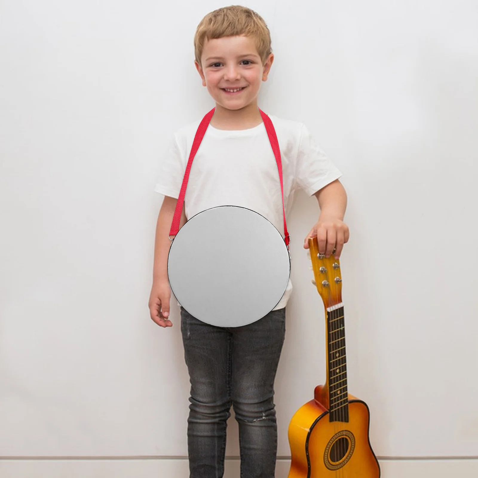 

1Set Red Children's Marching Snare Drum 10 Inch Strap Lightweight Kids Drum Band Training Handheld Percussion Drums Kids