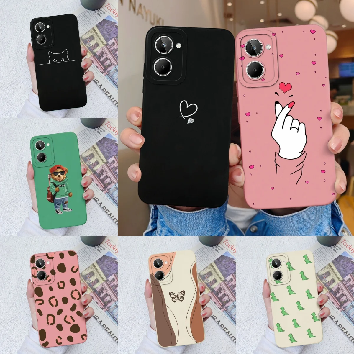 For OPPO Realme 10 Realme 10 Pro Realme 10 Pro Plus Case  Love Heart Silicone Liquid Antifouling Fashion Shockproof Phone Cover