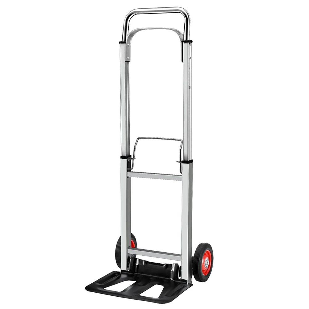 

Folding Sack Truck Foldable Hand Truck Long Telescoping Handle Heavy Duty Barrow Cart Non-Slip for Moving and Travel