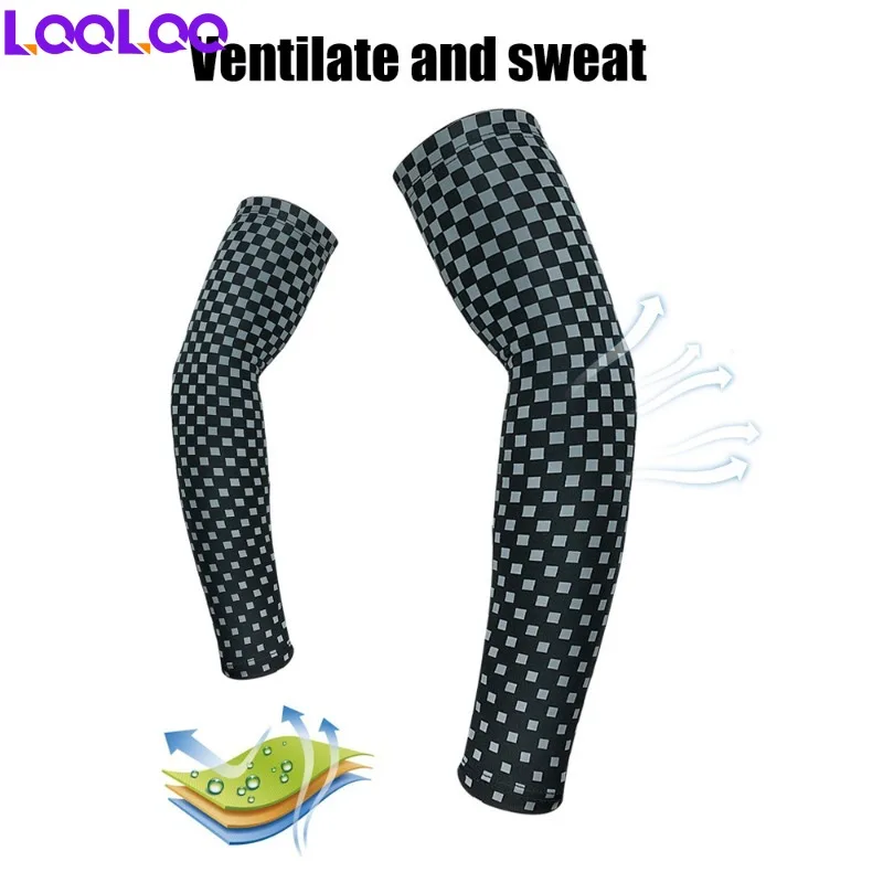 Manicotti rinfrescanti con protezione UV a compressione traspirante da 1 pezzo per ciclismo, corsa, golf, guida, basket, calcio, outdoor