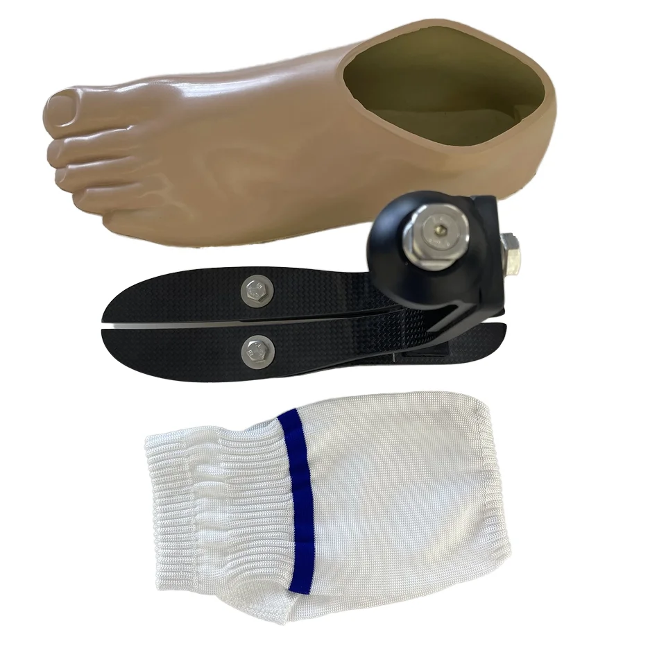High-Ankle Carbon Fiber Artificial Foot-Class I Lower Limb Prosthesis for Active Amputees 2-Year Warranty Model 1CFH-SP