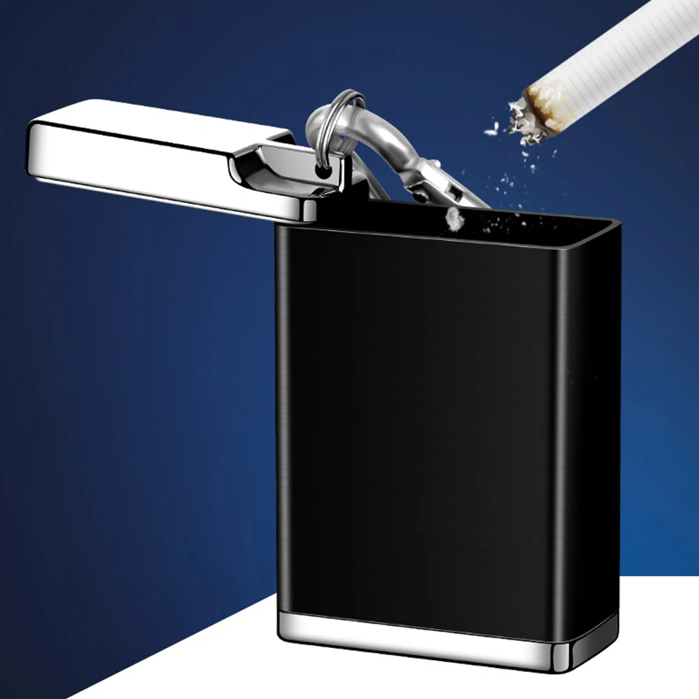 

1pc, Mini portable ashtray with keychain, Eco-friendly clean car ashtrays, Anti-fly ash, Outdoor travel smoking accessories