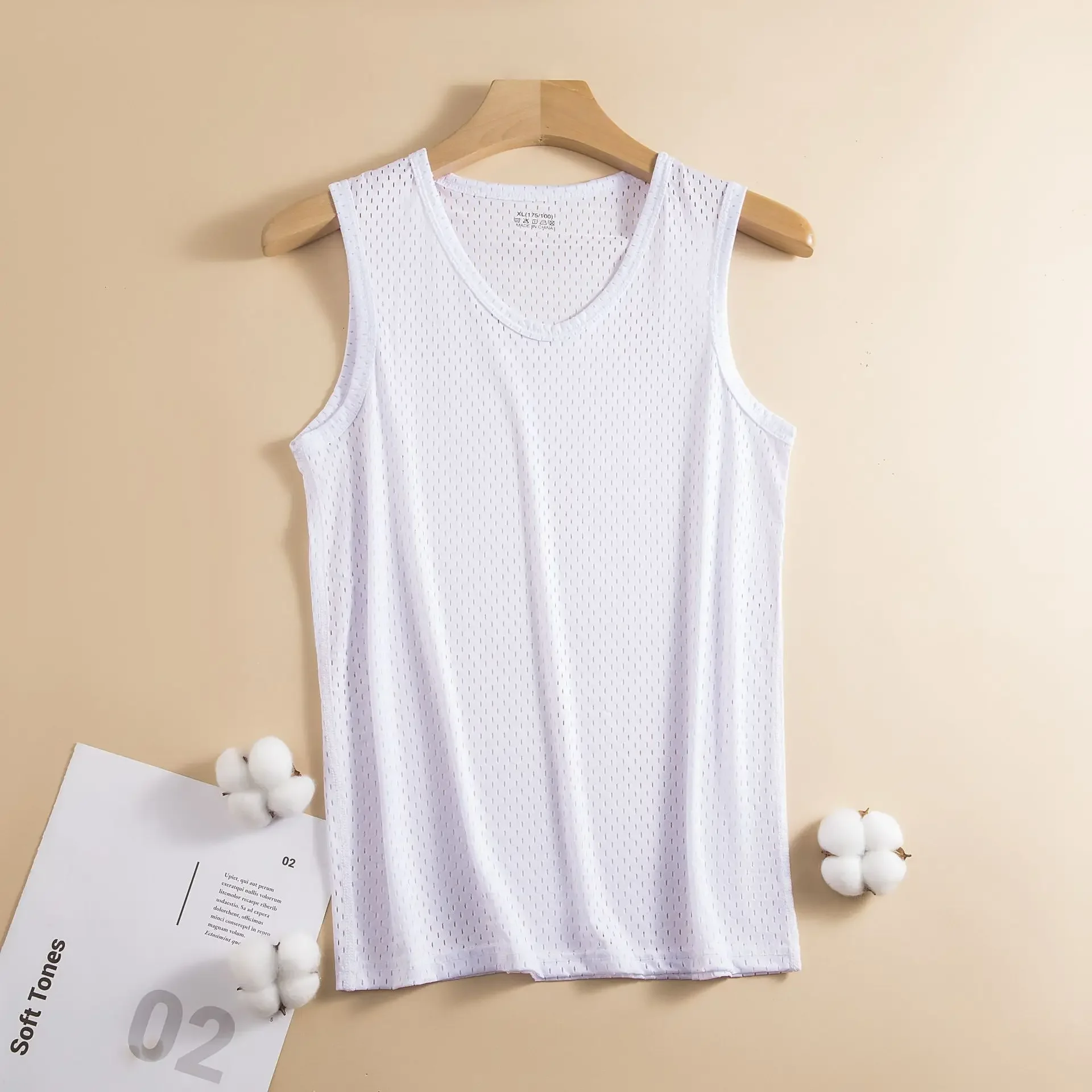 Mens Mesh Vest Ice Silk Quick-drying Bodybuilding Tank tops Fitness Muscle Sleeveless Narrow Men Vest Fitness Casual Sport Tops image 3