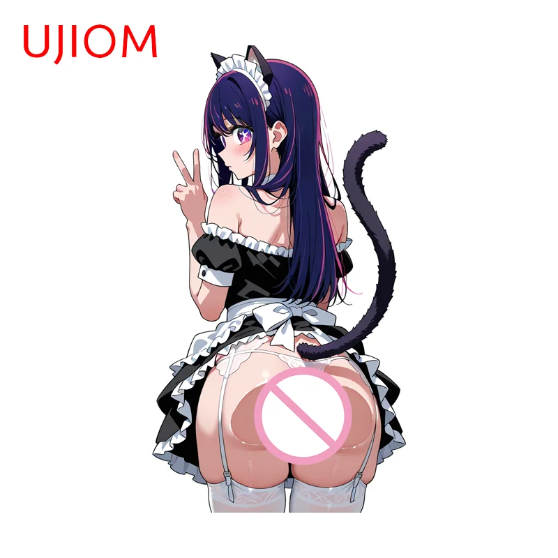 UJIOM Hoshino Ai خادمة جميلة Waifu ملصقات جدار فتاة ساحرة سكيت جذع الغيتار الشارات الفينيل لعبة غرفة الملصقات الجداريات