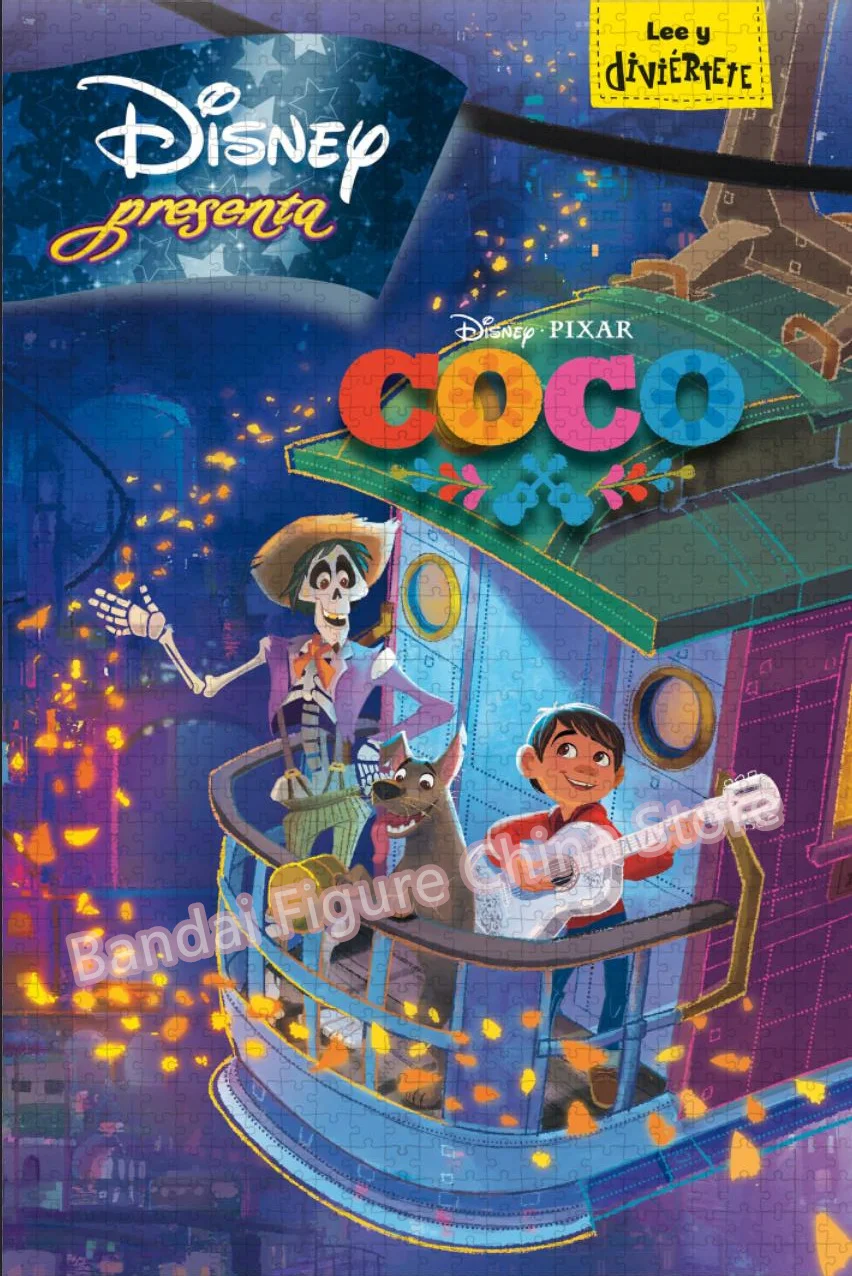 디즈니 영화 코코 Diy 지그 소 퍼즐 108/200/300/500/1000 조각 Carrton 음악 드라마 퍼즐 조립 교육 어린이 장난감