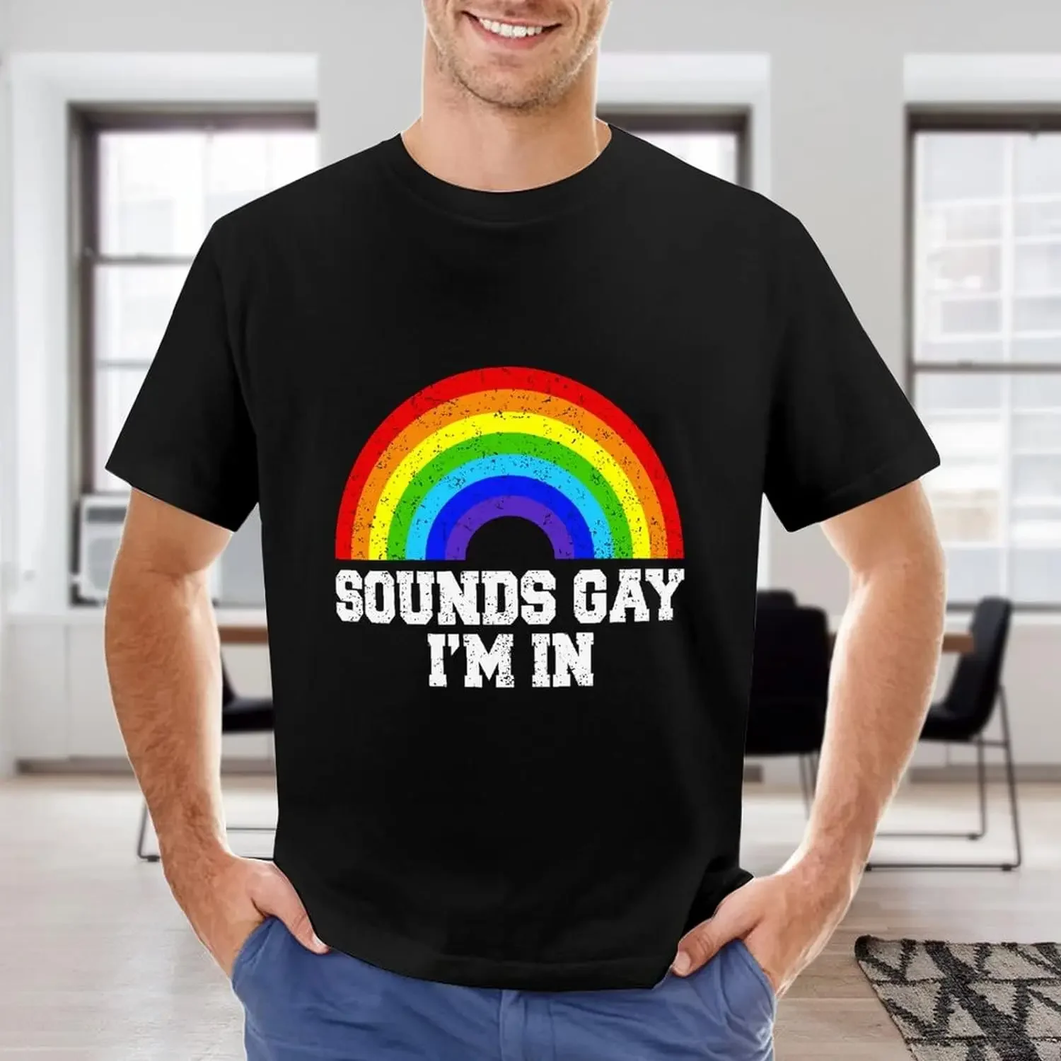 تيشيرت نسائي مطبوع فخر للمثليين ، أنا في قمصان قوس قزح ، قميص مرح سحاقي ، Lgbt ، تيشيرت سحاقي #6