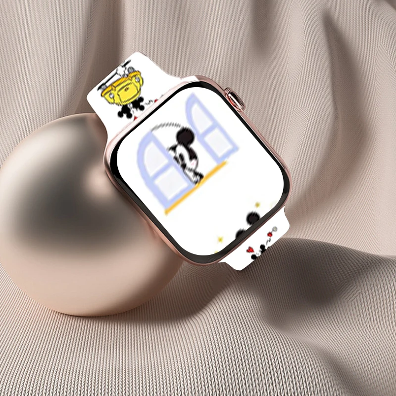 

Disney Print Strap for iWatch 11 10 9 8 Silicone Band Replaceable Bracelet for Apple Watch 46mm 44mm 42mm 41mm 38mm Watchband