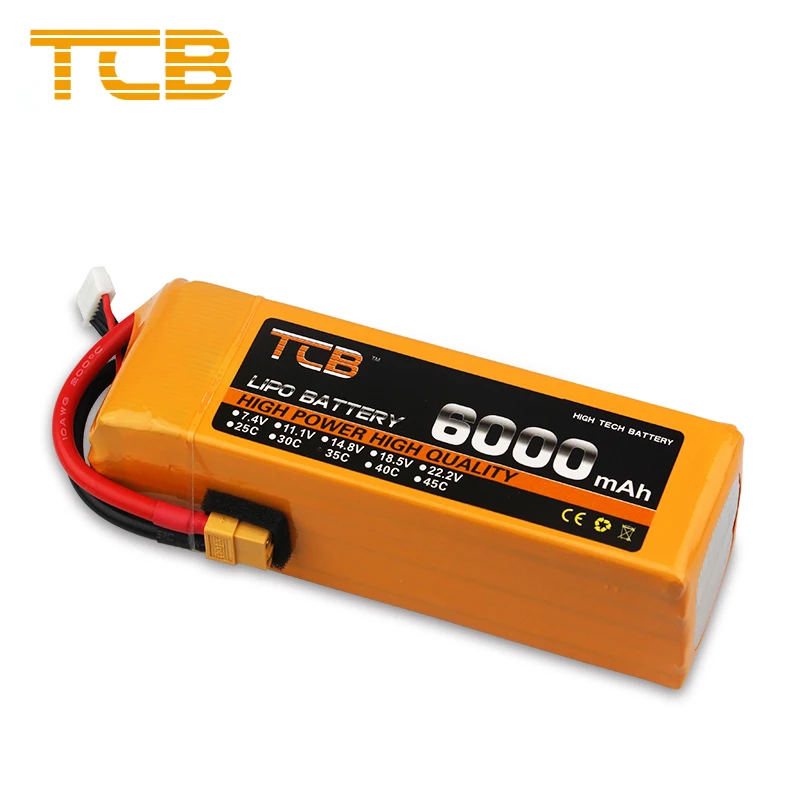 New Lipo Lithium Batteries 6S 22.2V 6000mAh 60C RC Drone LiPo Battery For RC Airplane Helicopter Quadrotor Car Boat Aircrafts