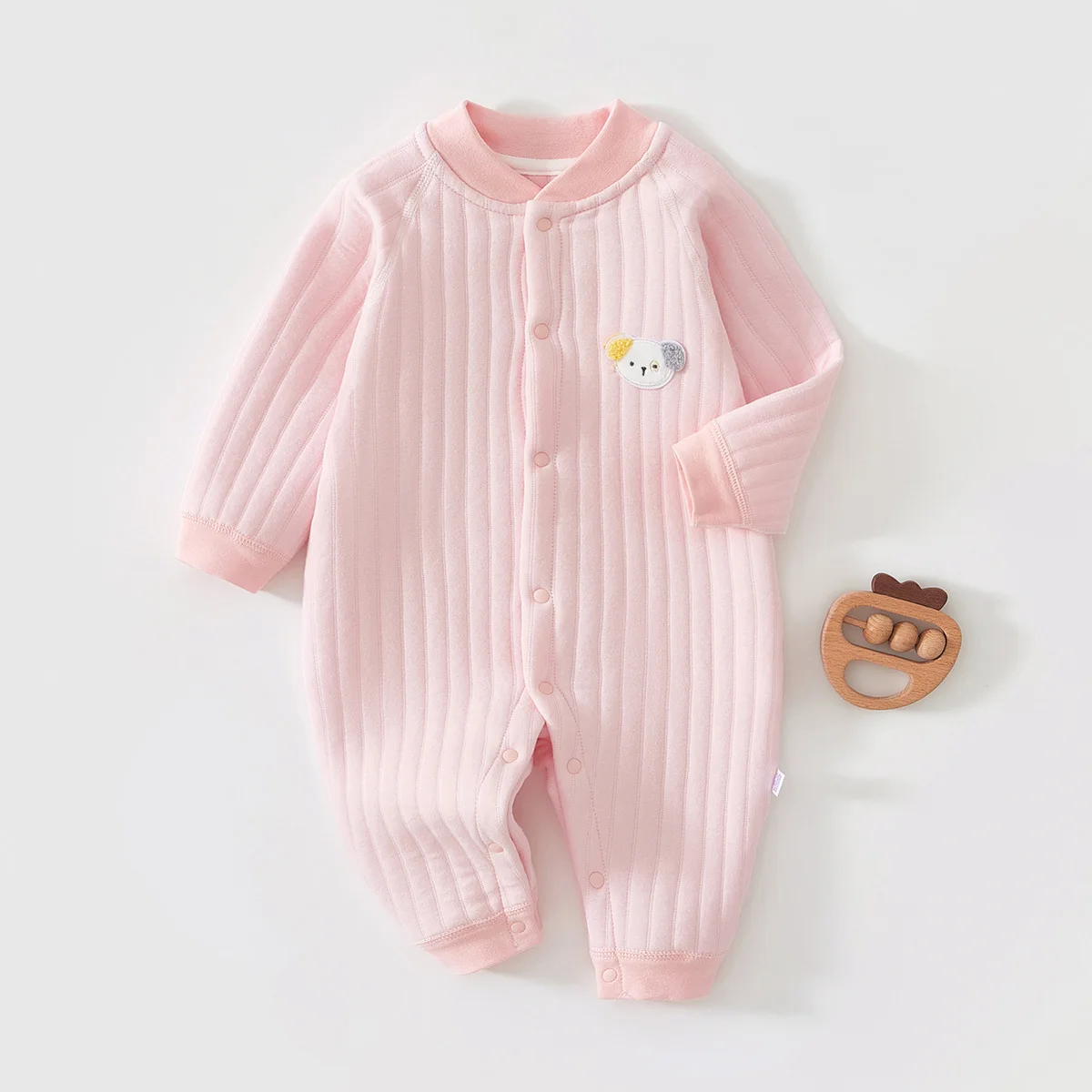 AYNIGIELL Hochwertiger, verdickter, warmer Overall für Neugeborene, Jungen im Herbst und Winter, 0–18 Monate Baby-Mädchen-Cartoon-Hunde-Pyjama