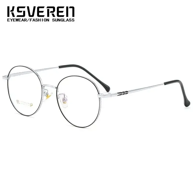 Fashion Men Women Vintage Comfortable Round Titanium Reading Glasses Optical Prescription Glasses Frame 0 +0.5 To +6.0