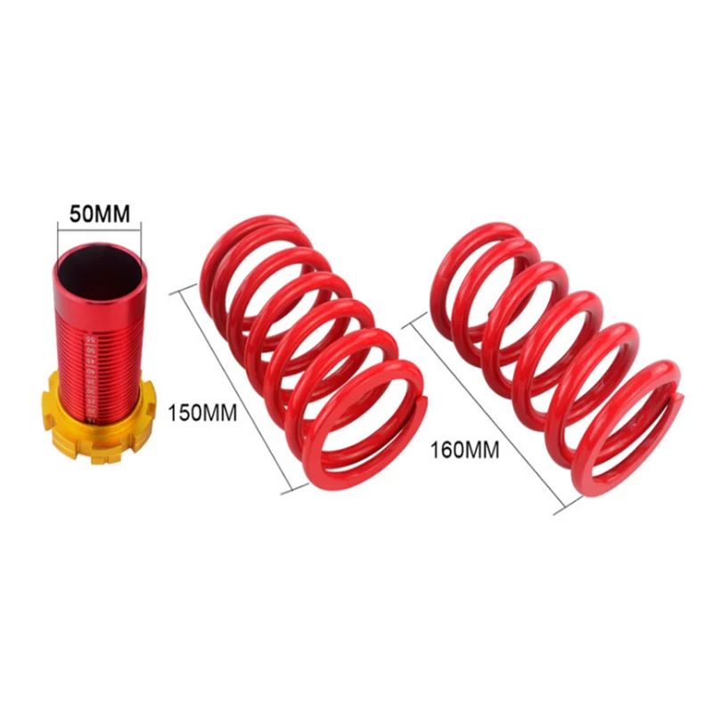 Lowering Scaled Adjustable Suspension Coilover Red Springs For 88-00 Honda Civic EG EJ EK