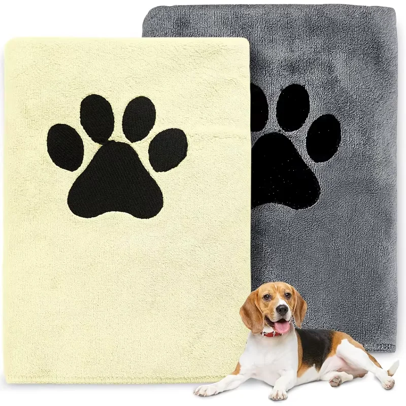 

Quick-Drying Pet Towel Absorbent Pet Microfiber Bath Towel for Dogs Cats Soft Lint-Free Fiber Dog Towels Pet Cat Blanket