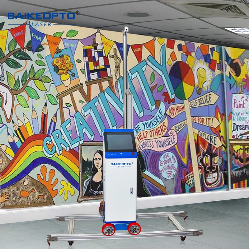 BK- GW32 Vertical Wall Printer outdoor wall printer Wall Painting Machine AI Intelligent Inkjet Wall Printer CMYK Ink