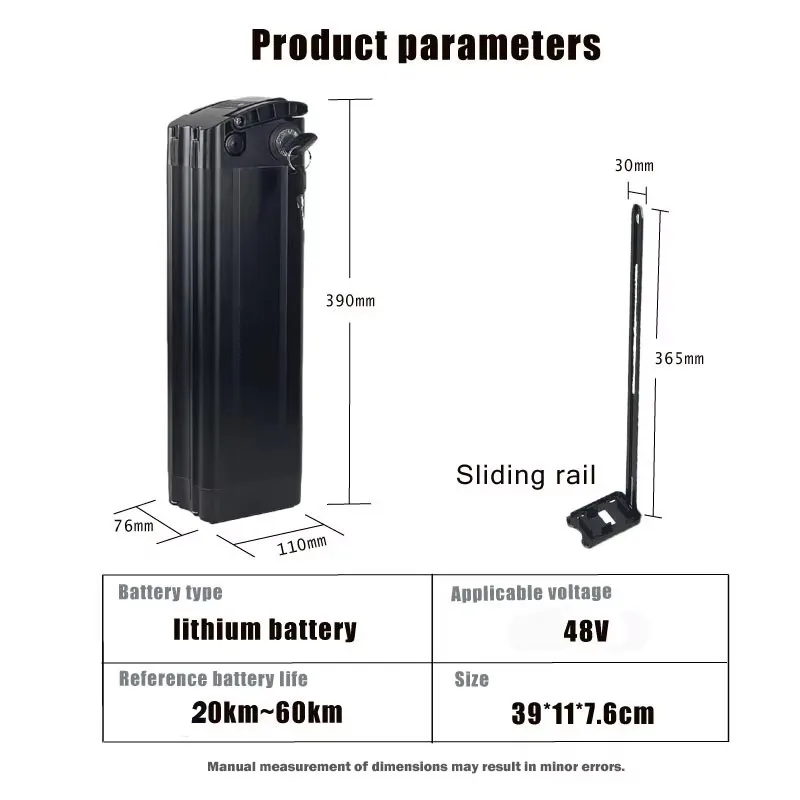 100% High quality 48V 15Ah 30Ah 50Ah lithium battery pack Silverfish battery 1000W lithium-ion battery electric bicycle 48V