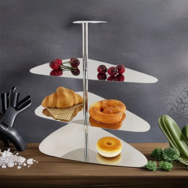 Nordic dessert table cake tray three-layer fruit tray dried fruit tray