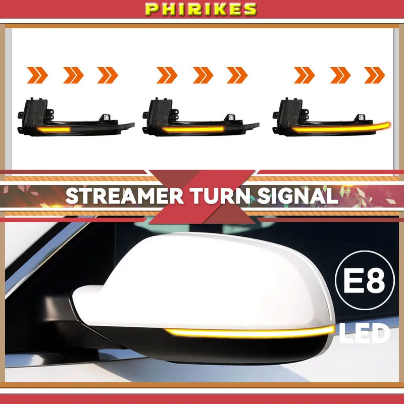 

2 Pieces for Audi A4 A5 S5 B8.5 RS5 RS4 Dynamic Scroll LED Turn Signal Light Sequential Rearview Mirror Indicator Blinker Light
