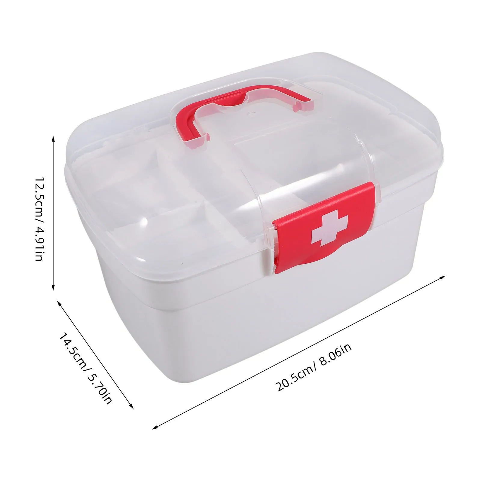 Portable Medicine Storage Box Organizer Sturdy Handle Compact Design Emergency Medical Supplies Home Office School Travel