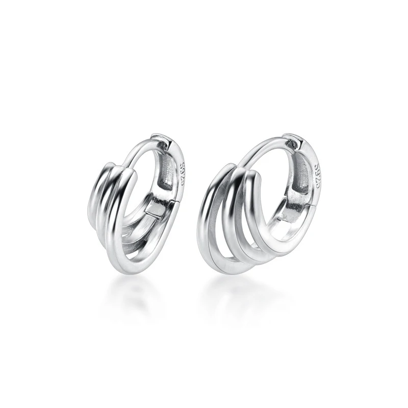 MODIAN 2021 Authentic 925 Sterling Silver Romantic Fashion Line Charm Hoop Earrings For Women Female Jewelry Bijoux Brincos