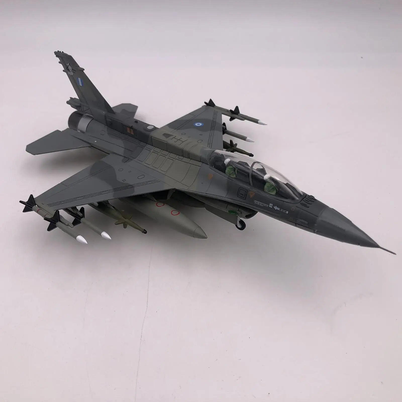 Simulation 1:72 F16 Aircraft Model with Display Stand for Home Bar Shelf