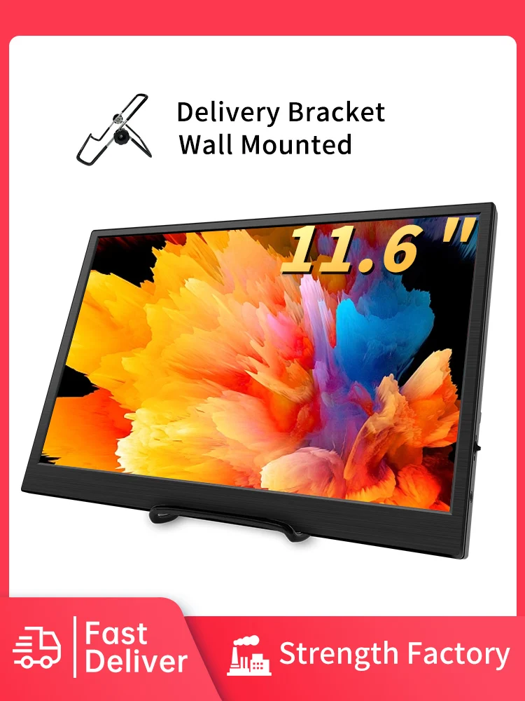 11.6 Inch Portable Monitor HDMI-Compatible Laptop second screen Gaming Extended Display For Switch/PS4/Xbox/Raspberry Pi